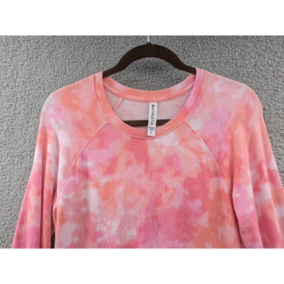 Athleta Mindset Positive Latitude Pink Tie Dye Sweatshirt Women's Small - Picture 2 of 9